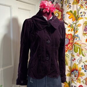 Dark Purple Velvet Blazer